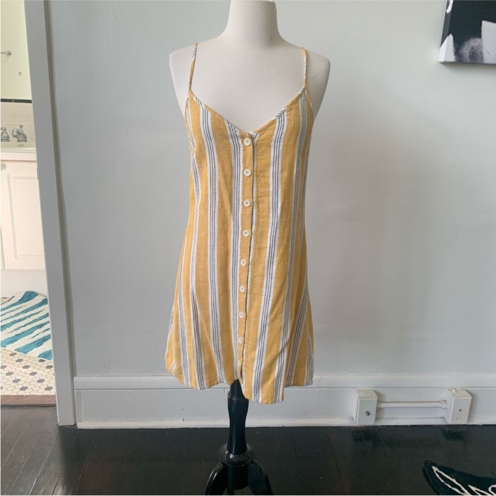 Linen Striped Mini Dress